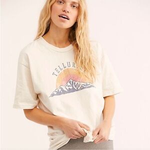 Telluride retrobrand Free People Tee with tiny hole detailing